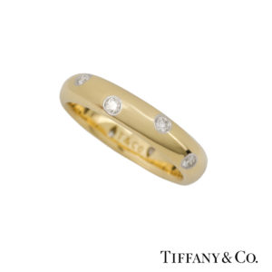 Tiffany & Co. 18k Yellow Gold Etoile Diamond Wedding Band